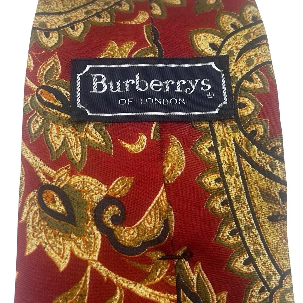 Burberrys of London Vintage Paisley Silk Tie 58